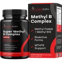 B Kompleks Vitamin Tamamı - Biyoaktif Meksin B Kompleksi 5MTHF Metil ve B12 Beyin Kalp ve Homocysteine Desteği - Süper Vitamin B Kompleks (30 sayı)