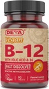 SIXNE Deva Beslenme Vegan Vitaminleri Sublingual B-12 Tabletleri, 2 Kont