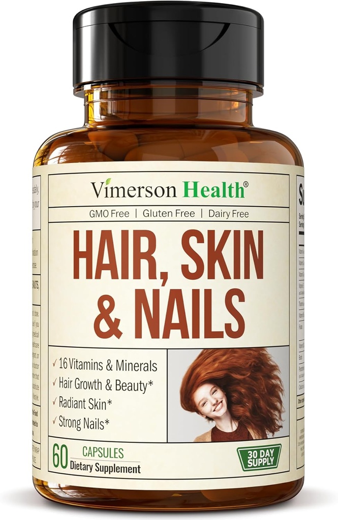 Biotin Saçları, Kadınlar ve Erkekler için Skin & Nails Vitaminleri. Collagen'ı desteklemek için C vitamini içerir. Güçlü Saçlar için Supplements, Radiant Skin & Nail Büyüme. Kadınlar için Biotin & Folate Supplement. 60 Capsules