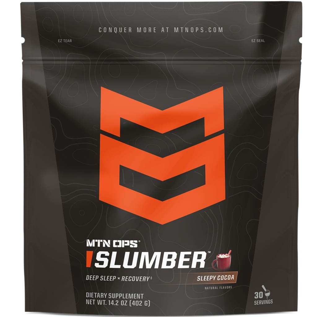 MTN OPS Slumber Sleep Aid for Muscle Recovery & Deep Sleep, Sleepy Cocoa Sleep Support Toz İçecek Mix, 30 Hizmet