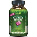 Irwin Naturals Good Mood Sleep PM - 54 Liquid Softgels - Melatonin ve L-Theanine for Rest & Relaxation - 18 Total Services