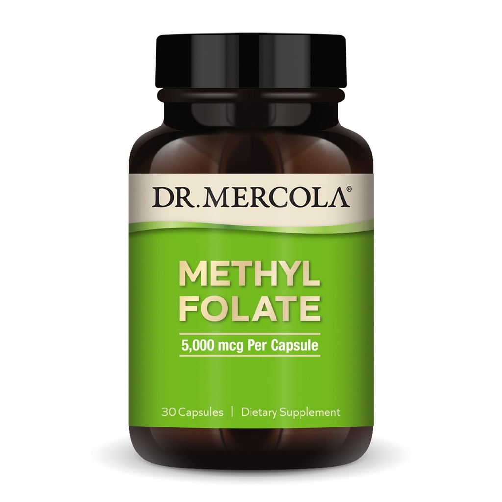Dr. Mercola Metil - Destekler Detoxification & Hücre Sağlığı - 5-MTHF Folate - Bio available Formula - 5 mg - 30 Capsules