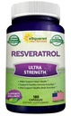 100% Doğal Resveratrol - Max Strength (180 Capsules) Antioksi Supplement, Trans-Resveratrol Pills for Heart Health & Pure, Polyols