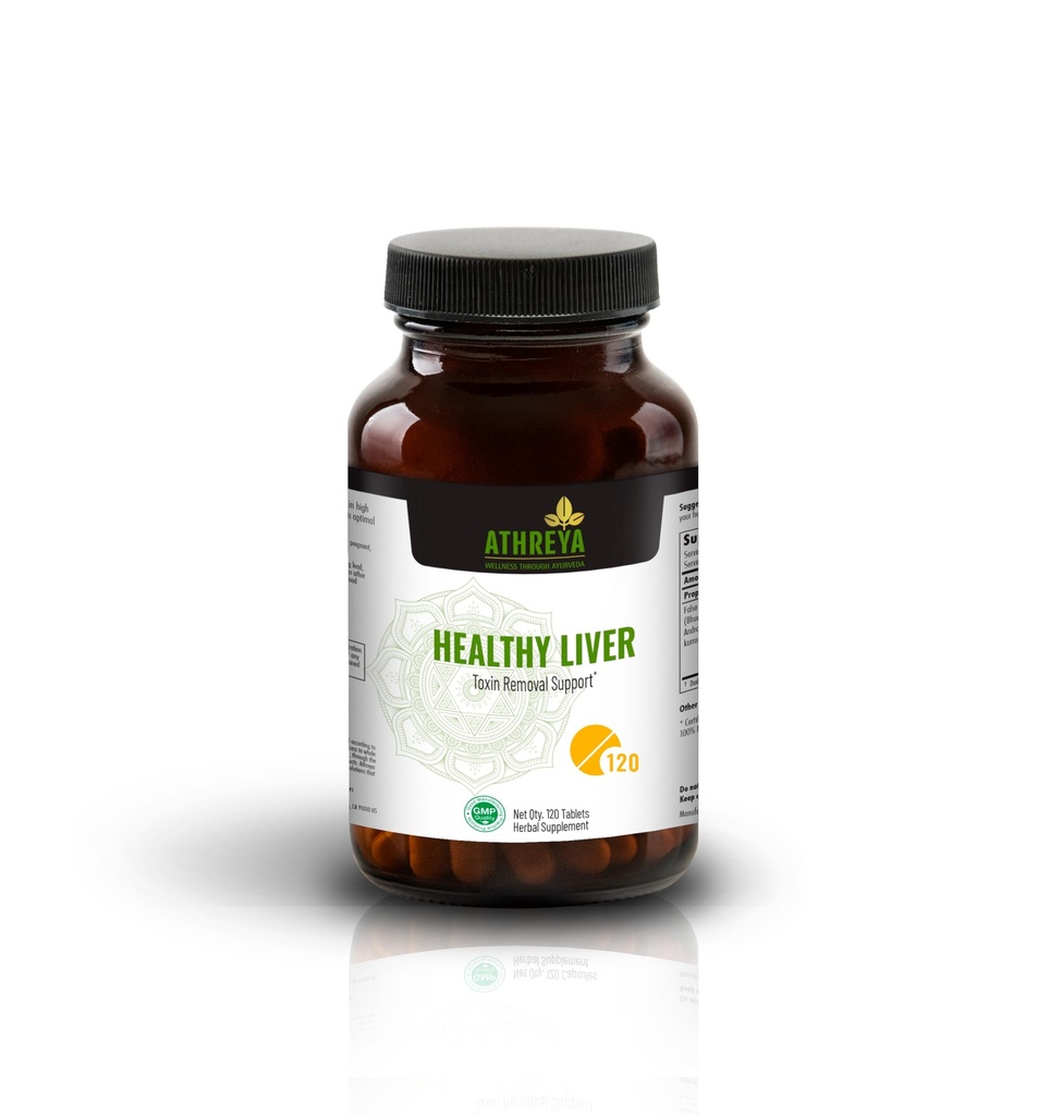 Athreya Herbs Sağlıklı Canlı Tabletler | 120 Tablet | Ayurvedic Herbal Mix Supports Toxin Removal | Supports Liver Care | Liver-Immune| Vegan, Non-GMO | 30 Day Supply
