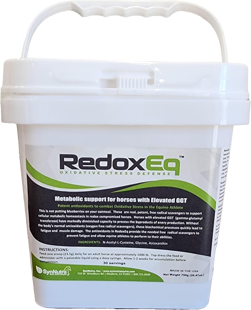 SynNutra Equine RedoxEq- için Elevated GGT 100% Doğal 30 Hizmet