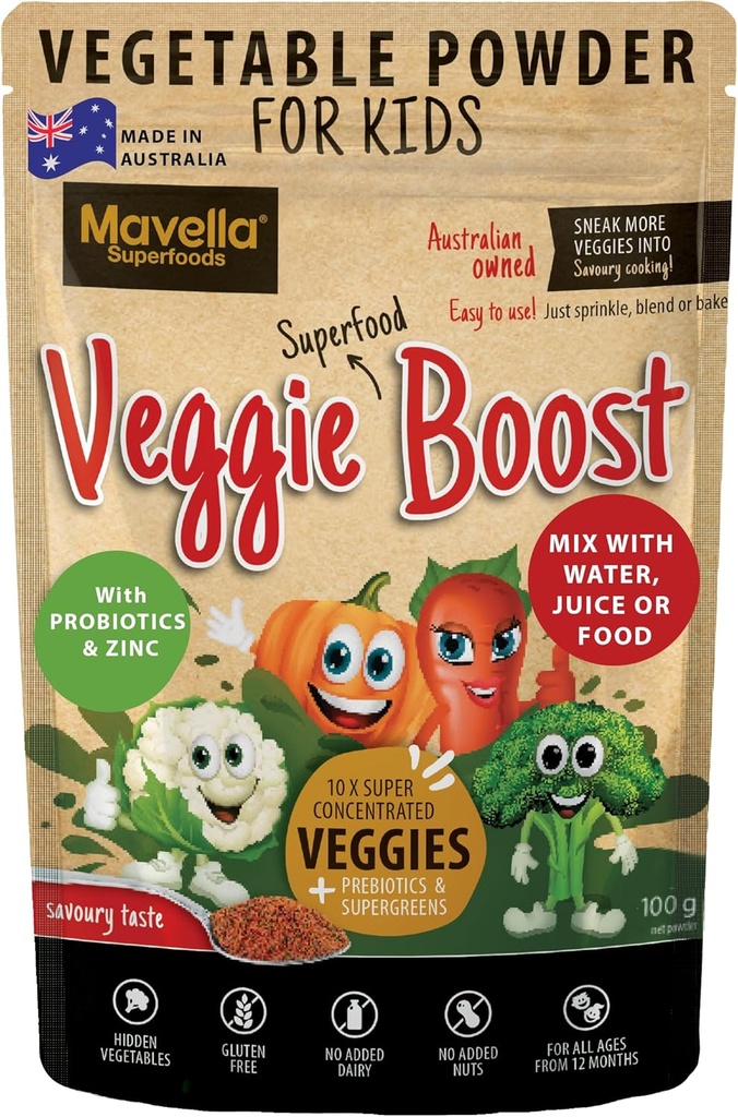 Çocuklar için Sebze Toz Veggie Probiyotikleri Fiber Süper Yeşiller Beritious Supplement Savoury Flavored 3.52oz (100g)