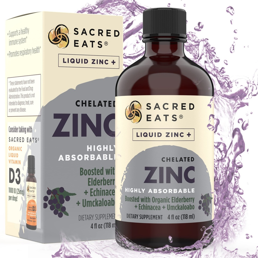 Organik Elder & Echinacea (High in Quercetin) | 4-in-1 Immune Suport Supplement for Yetişkinler & Çocuklar, Great Tasting | Alkol & Gluten Free, Non GMO (4.0 Oz)