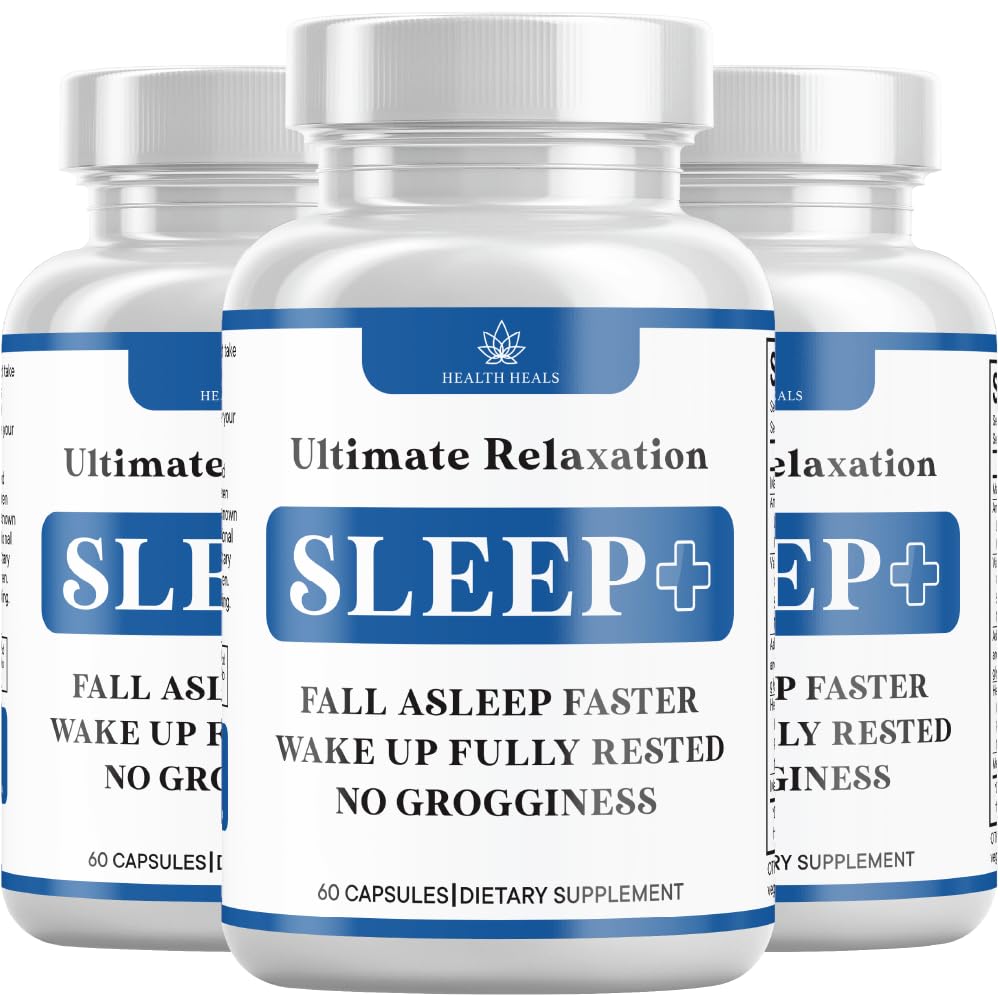 Rahatlama Sleep Aid, Natural Non-Habit Form, Sleep Supplement Longer & Better Sleep, Chamomile, Magnezyum, Melatonin, Ashwagandha, GABA, Drug-Free (180 Kont)