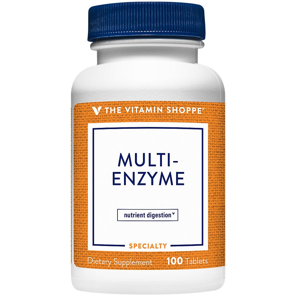Dükkan Vitamini Çok Enzyme - Protein, Carbs & Fat (100 Tabletler) Digestion & Abxias Destekleyin