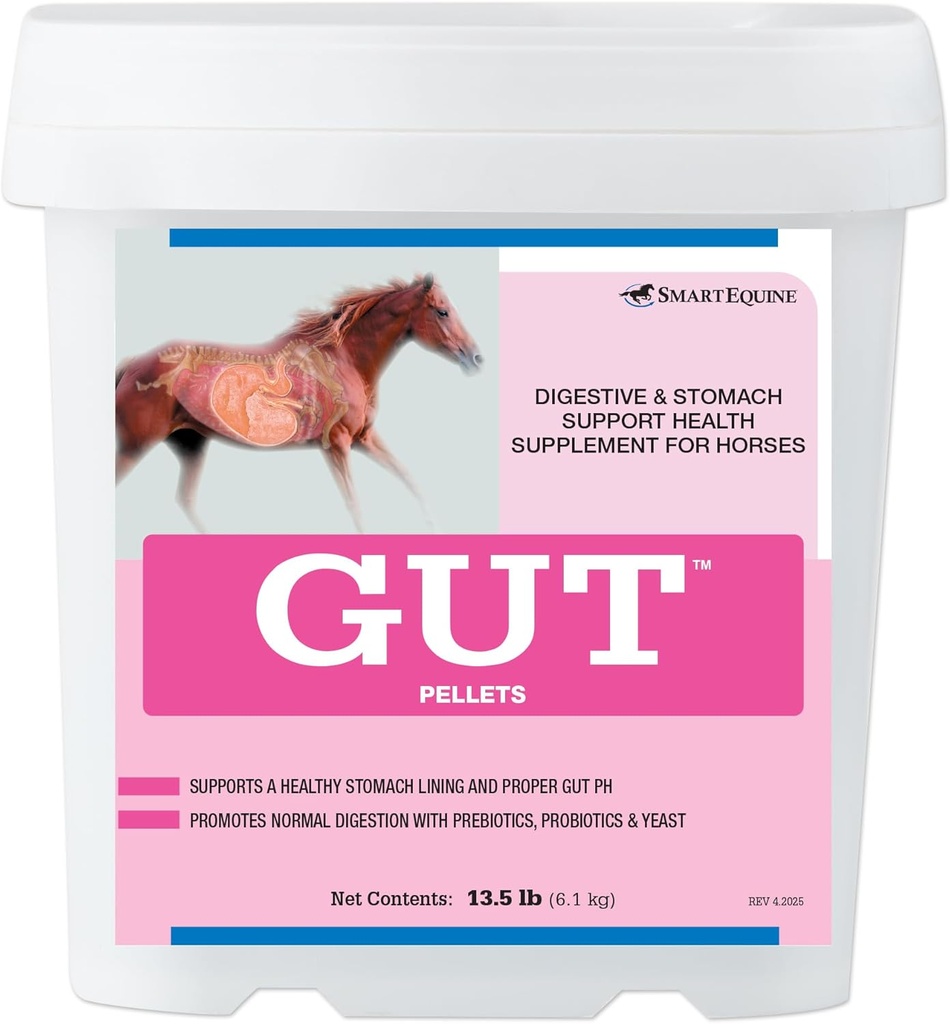 GutTM radyatörler | Atlar için Sağlıklı Gut Probiyotikler | Equine Prebiyotik & Probiyotik Toz | At Stomach Supplement | 13.5 lb