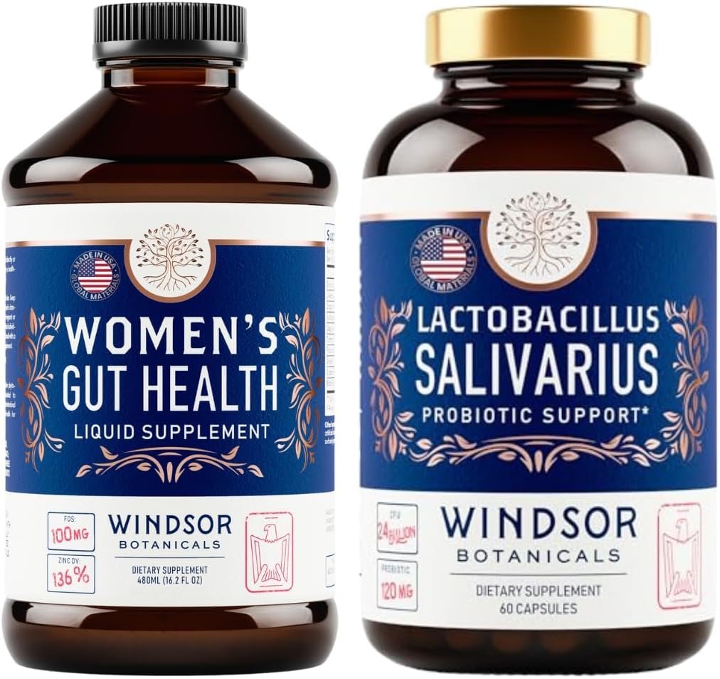 GDSOR BOTANICALS Lactobacillus Salivarius Probiyotik ve IBS Gut Health Supplements - Oral and Gut Support Sche