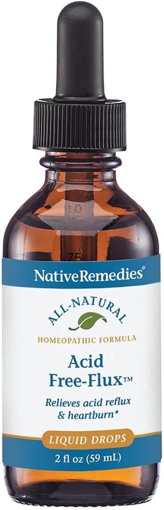 Yerli Remedies Asit Free-Flux - Natural Homeopathic Remedy Temporly Relieves Heartburn, Indigestion and Discomfort After Eating - 59 mL