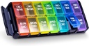 Sukuos Weekly Pill Organizer 7 Day 2 Times a Day, Quick Fill Daily Pill Box (AM PM), Arthritis Friendly Ekstra Büyük Pill Cases for Vitamin/Fish Oil /Supplements