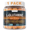 Kadınlar ve Erkekler için L-Glutamine 1000 mg Gummies, Beta-Alanine, BCAAs, Magnezyum Glycinate, Pyum & Ashwagandha | Vegan | Sugar-Free & Extra-Chewy | 60 Counts