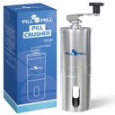Pill Mill Pill Crusher - Crushes multiple Tabletler Güzel Bir Toz - Metal Pilllic - Tatil Pulverizer Seyahat için Uygun - Büyük Beslenme Tube kullanımı ve Evcil hayvanlar