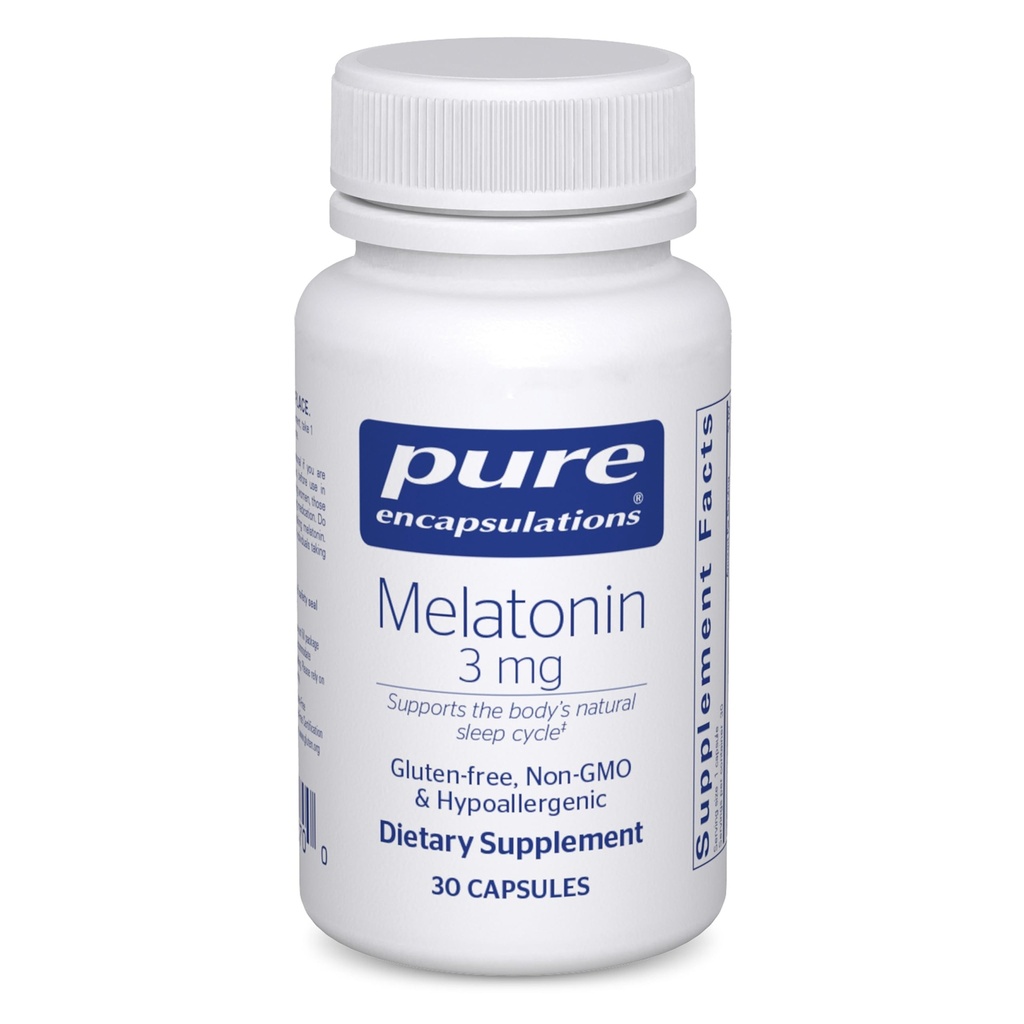 Saf Encapsulations Melatonin 3 mg - Doğal Uyku ve Occasional Uykusuzlukunu Desteklemek için Antioksi Supplement - Doğal Uyku Desteği için * - 30 Capsules