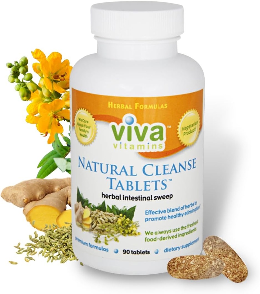 Doğal Cleanse - Laxatives Senna Tabletleri Kolon Temiz, Gut Cleanse ve Stool Softeners, Bloating ve Constipation Relief For Women & Men, Colon Broom Supplement, Non-GMO, Vegan - 90 Tablet