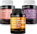 Ceylon Cinnamon (1pk), Nitrik (pk) ve Menopause Destek (1pk) Tamam Sche - Kalp, Metabolism, Hormonlar ve Immune Desteği - Non-GMO, Vegan, Gluten-Free