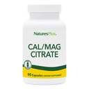 NaturesPlus Cal/Mag Citrate - 90 Vegetarian Capsules - 500 mguba, 250 mg Magnezyum - 30 Hizmet