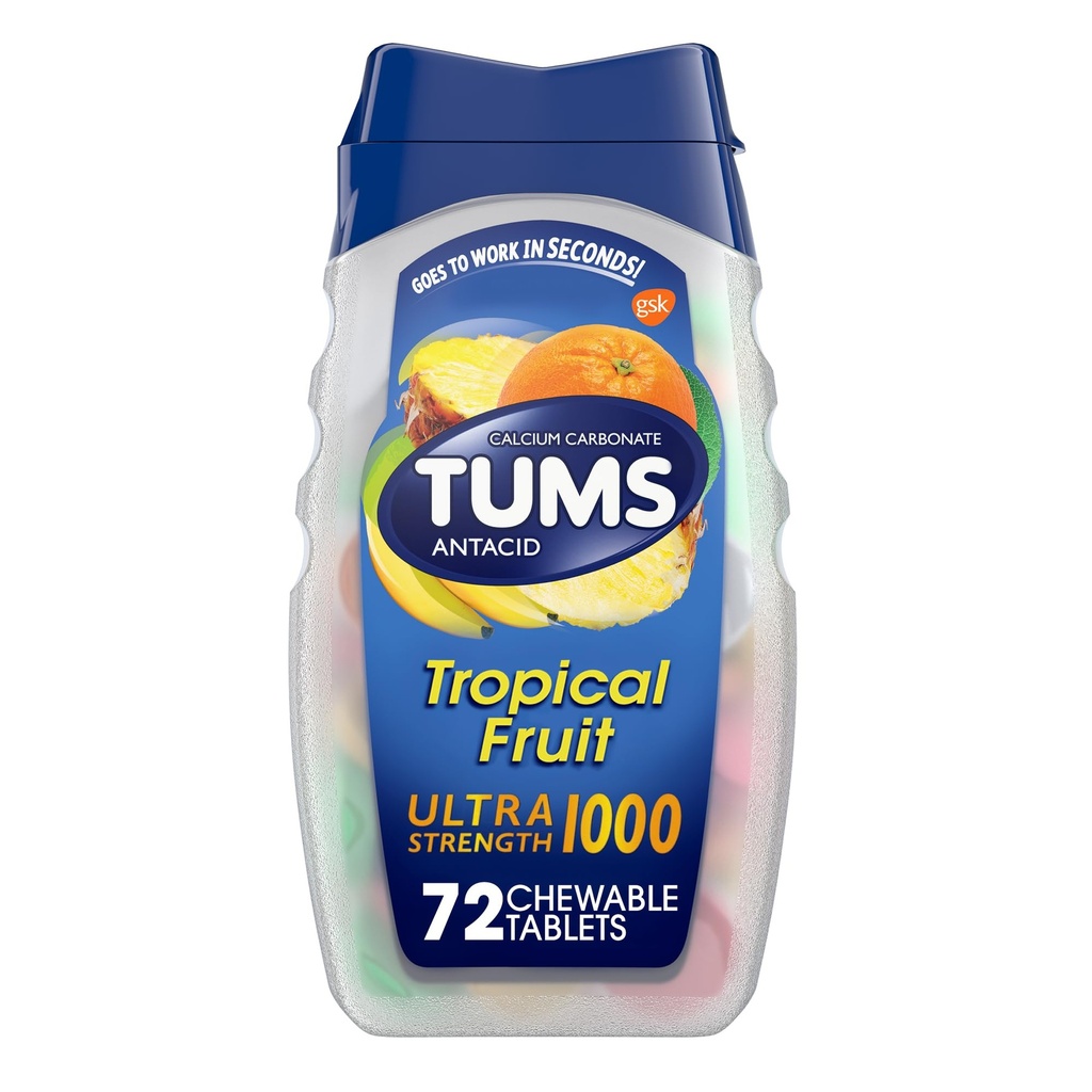 Tums Ultra 1000 Maksimum Güçlü Tropikal Meyve - 72 Chewable Tablet