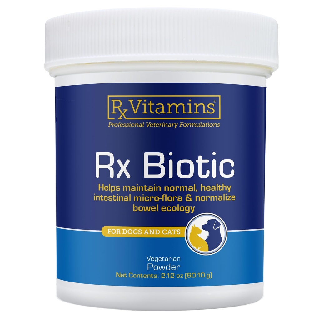 Rx Vitaminleri Rx Biotic - Köpekler ve Kediler için Probiyotik Toz - Köpekler Gut Health için Kediler ve Probiyotikler - Digestive Health için Köpek Probiyotikleri - 2.12oz