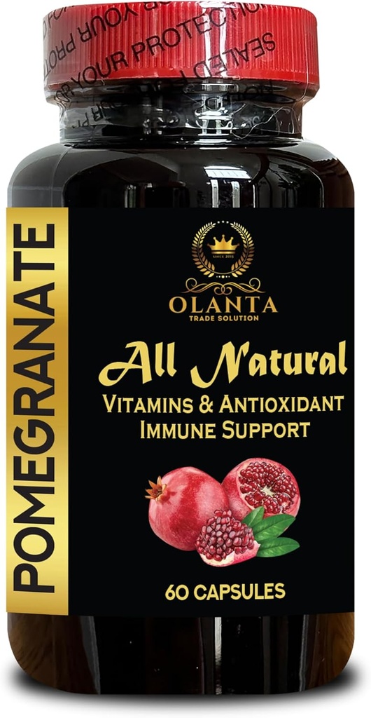 Pomegranate Extract - Pomegranate Extract Polyphenols Supplement for Immunity & Joint Support, Pre Workout for Men and Women, Non-GMO Pomegranate - 1 Bottle 60 Capsules