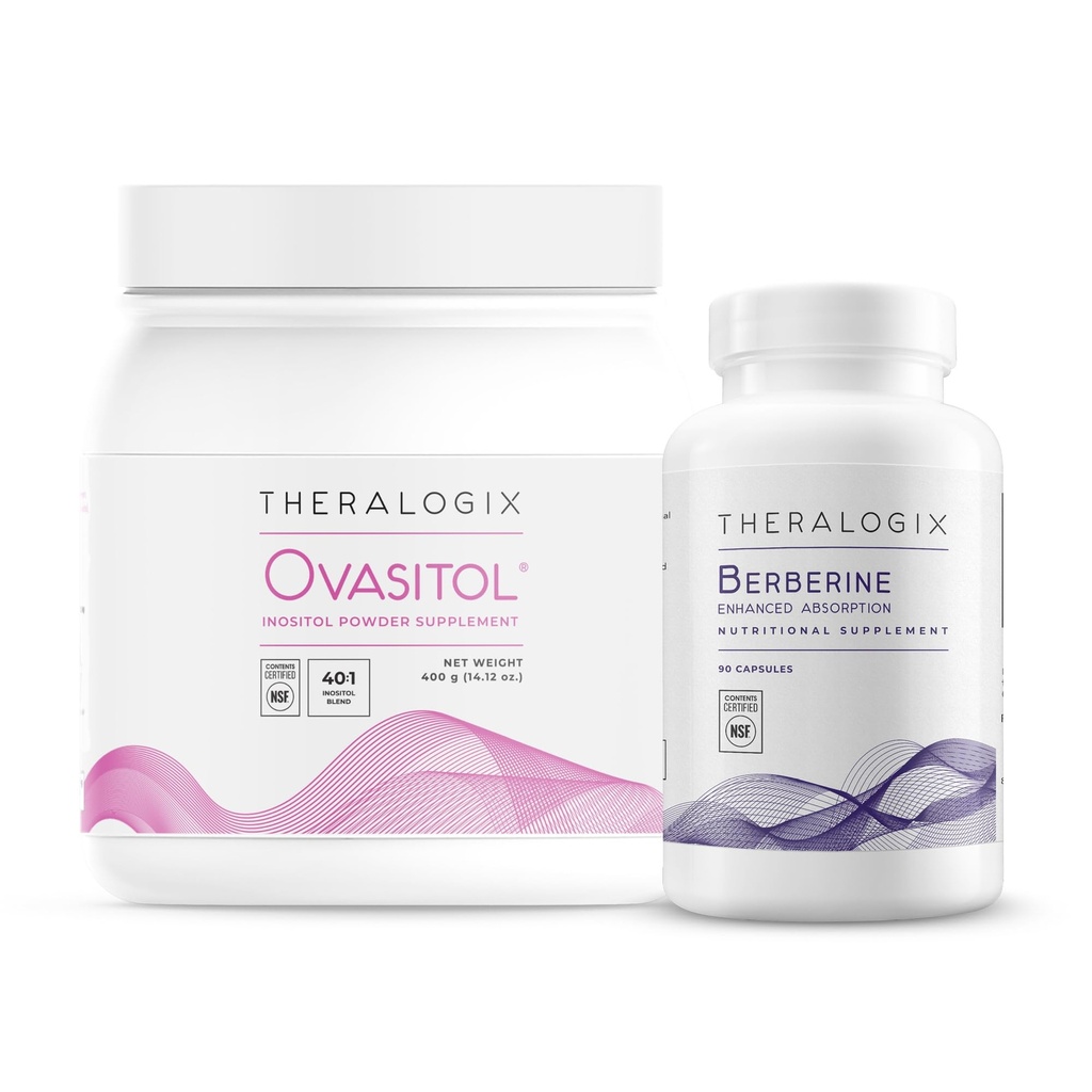 Theralogix Ovasitol Inositol Canister + Berberine Geliştirilmiş Aborpsiyon Sche, 14.12 Ounce & 90 Kont (Pack of 2)