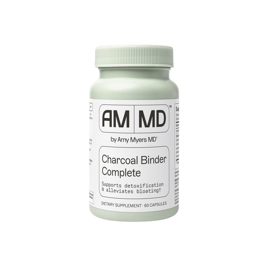 Myers Way Protokolü'nden gelen piramit Charcoal Capsules - Doğal Aktif Charcoal, Gas Reliever & Support for Influences of Mold/Toksis - Diyetary Supplement 60 Capsules, 30 Hizmet - Dr. Amy Myers