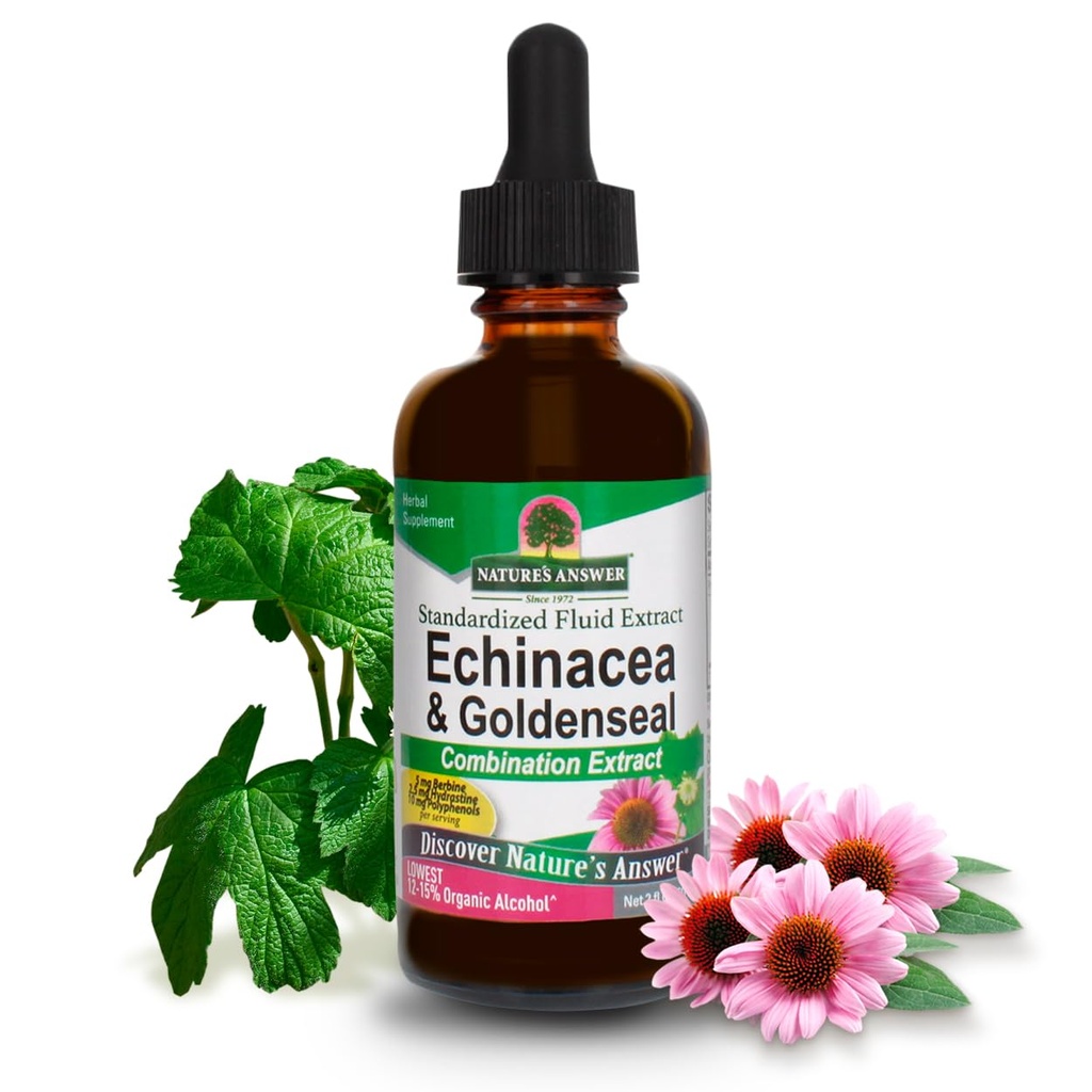 Nature's Answer Echinacea & Goldenseal with Organic Alcohol, 2-Fluid Ounces