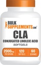 BulkSupplements.com CLA Softgels - Conjugated Linoleic Acid, CLA Supplements - Gluten Free, 2 Softgels per Service (2000 mg), 120 Count (Pack of 1)