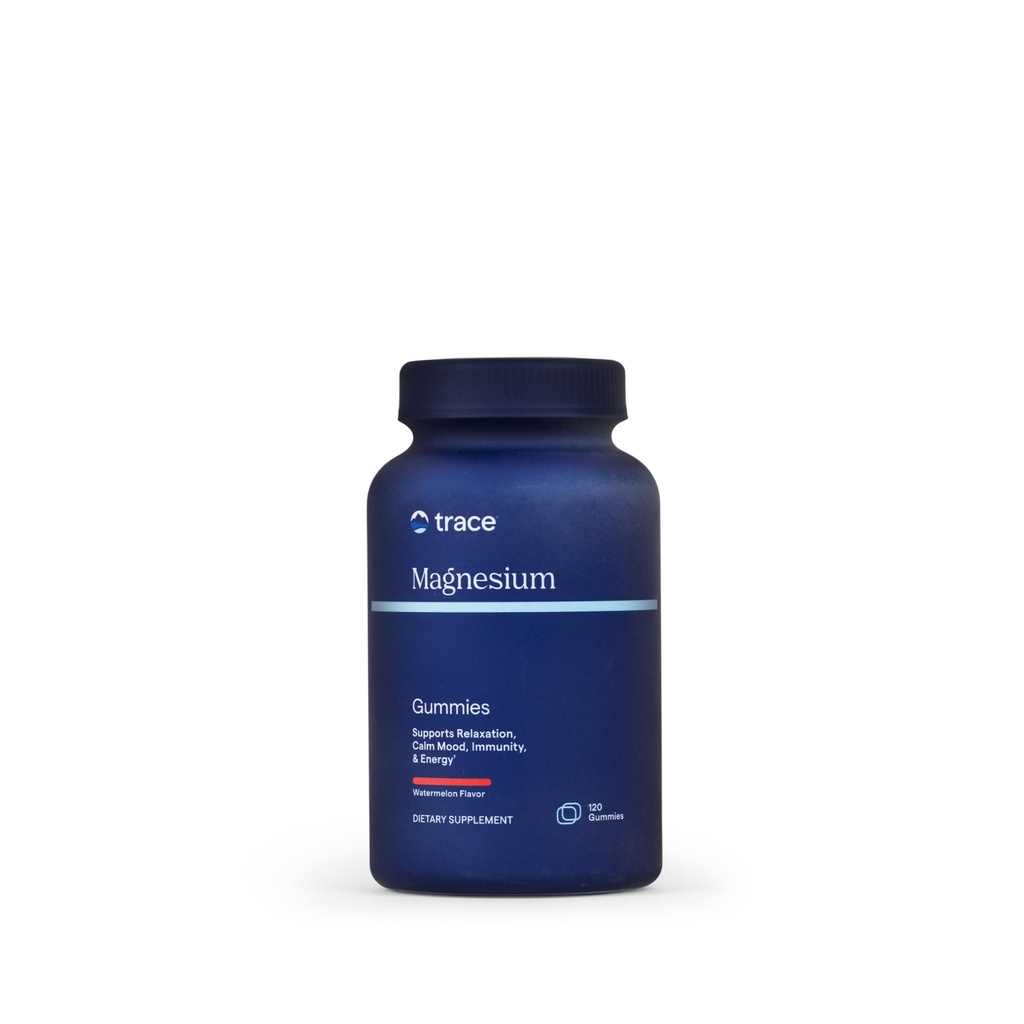 Trace Minerals Magnezyum Gummies - Bir Calm Mindset Destek - Çocuklar ve Yetişkinler için Magnezyum Chewables - Bone, Digestion, Heart Health & Immune Support - Watermelon Flavor - 120 Kont (120 Hizmet)