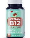 Yuve Vegan B12, en fazla Absorbption - Active Energy & Central Nervous System Support - 1000 Live, Non-GMO, Gluten-Free, Sugar-Free - 30 Tabs