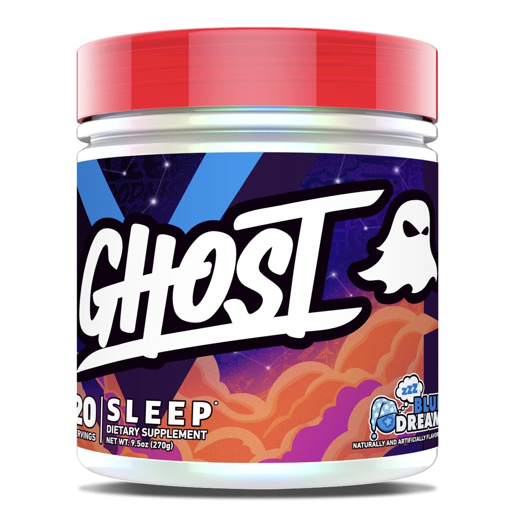 GHOST Sleep Diyetary Supplement, Blue Dream - Recovery & Rest with Premium Materialss Including Melatonin, Colostrum & Ashwagandha - Destekler Uyku Kalitesi - Gluten-Free & Sugar-Free