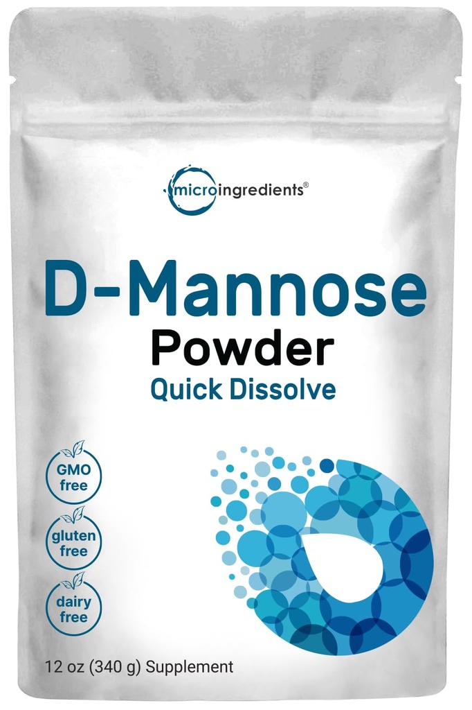 Mikro Malzemeler D Mannose Toz, Pure Mannose Supplement, Hızlı Su ►, Destek Urinary Tract Cleanse & Bladder Health, Premium Mannose for Women and Men, Vegan Friendly.