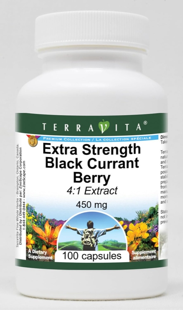 Ekstra Kuvvet Black Currant Berry 4:1 Ekstraksiyon - 450 mg (100 Capsules, ZIN: 514114) - 2 Pack