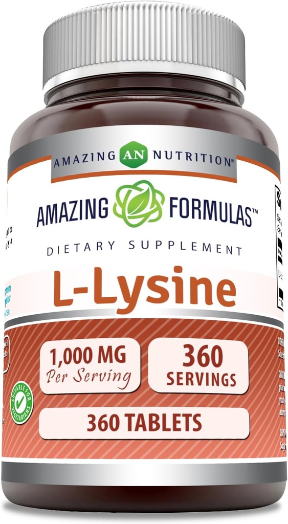 Amazing Formulas L-Lysine 1000 Mg | 360 Tabletler | Diyet Supplement