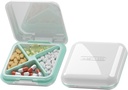 DUBSTAR Pill Case, Small Pill Box - Su geçirmez Günlük Küçük Pill Case for Purses Pocket Compact Travel Medicinerec for Vitamins, Fish Oils, Supplements, Drug (Beyaz)