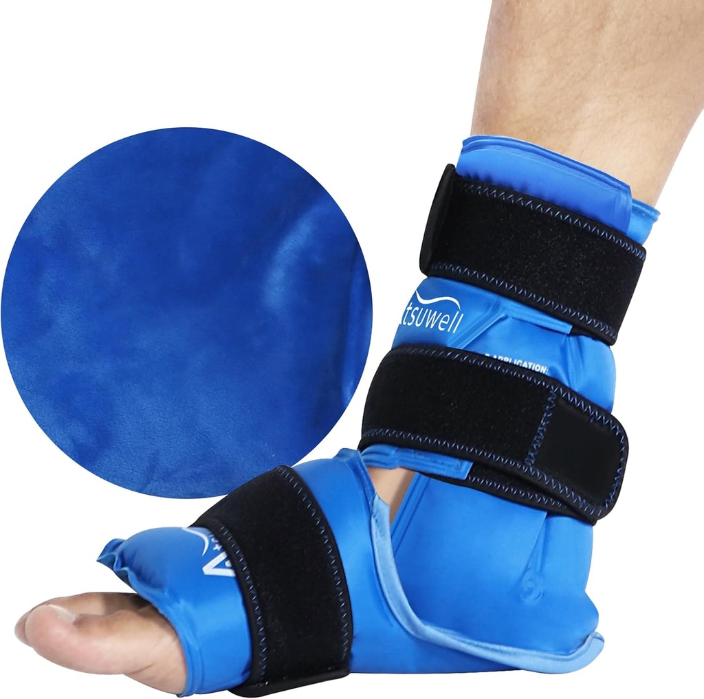 Atsuwell Ankle Buz Paketi, Ankle için Reusable Buz Paketi, Large Gel Cold Pack Foot for Cold Essay, Flex Heel Gel Pack for Men Women, Relaxation