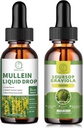 Lungs için Mullein Leaf Extract 1000MG Lung Cleanse & Soursop Graviola Liquid Drops 1800 mg, Soursop Hücre Rejenerasyonu Için Takıyor