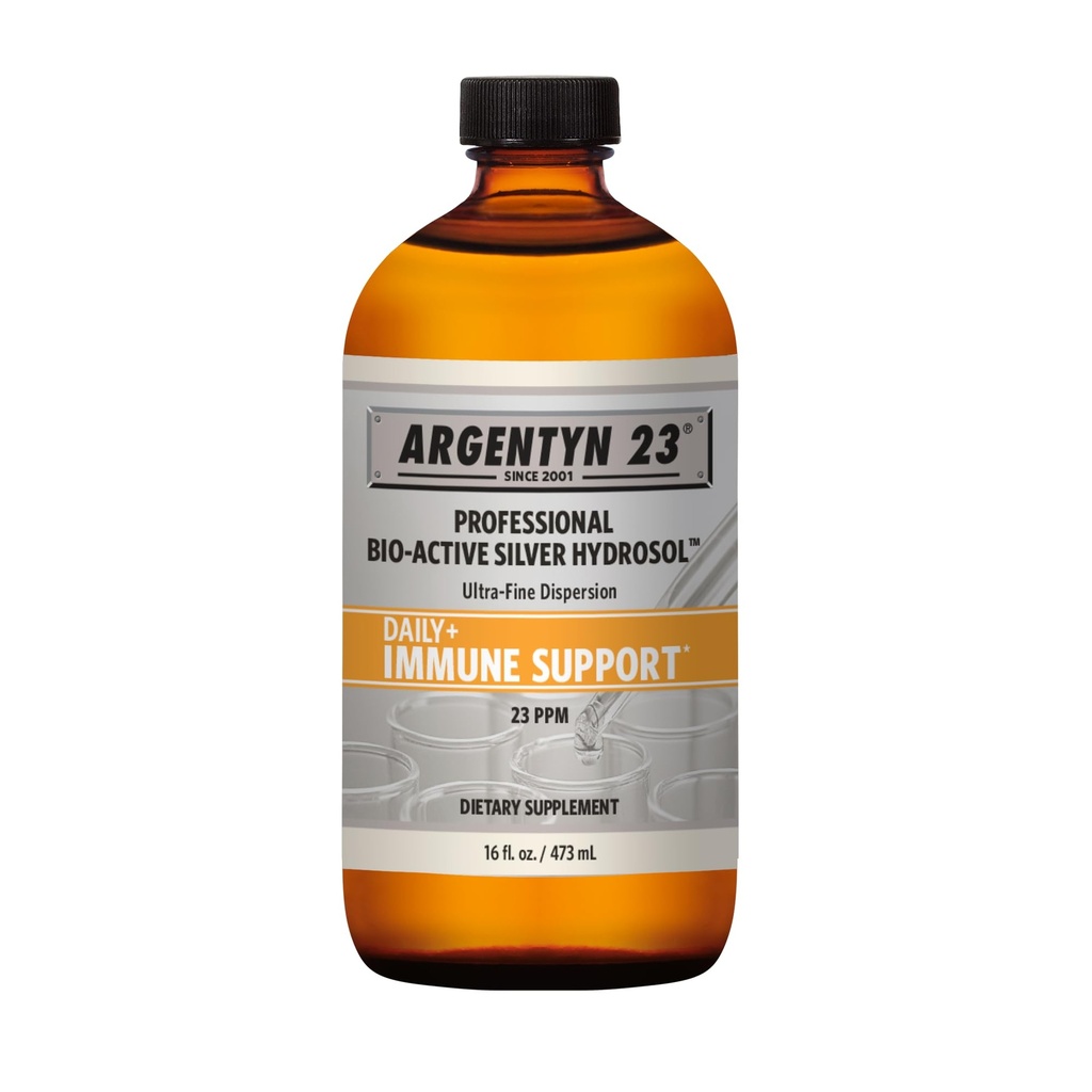 Argentyn 23 Profesyonel Immune Support - Colloidal Silver, Bio-Active Silver Hydrosol, 23 ppm, Liquid Twist Top, 16 Fl Oz (473 mL)