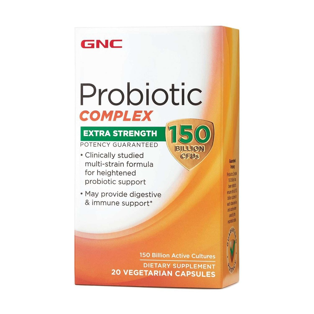 GNC Probiyotik Kompleksi 150 Milyar CFUs, 20 Capsules, Daily Probiyotik Destek