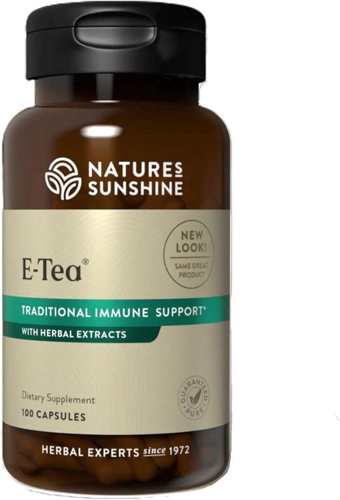 Nature's Sunshine E-Tea Capsules (100 Count), Essiac Çayının Immune Health'i Immune Health'i Destekleyebilme versiyonu