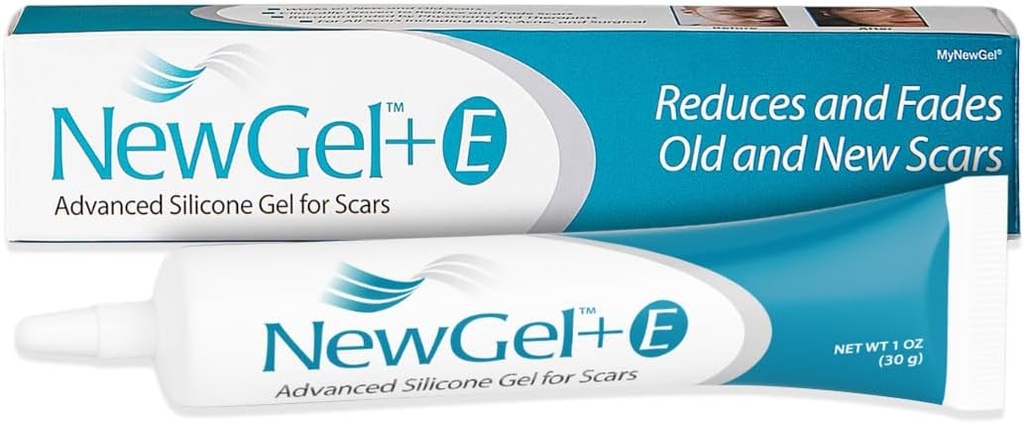 NewGel Plus Scar Gel, Yeni Y Gelişmiş Profesyonel Silikon Tedavisimle Eski ve Yeni Yaralar için Yüksek Lisans, Cerrahi, Keloids, Burns ve Yüz Blemish Scars (30 Grams) - 1 oz