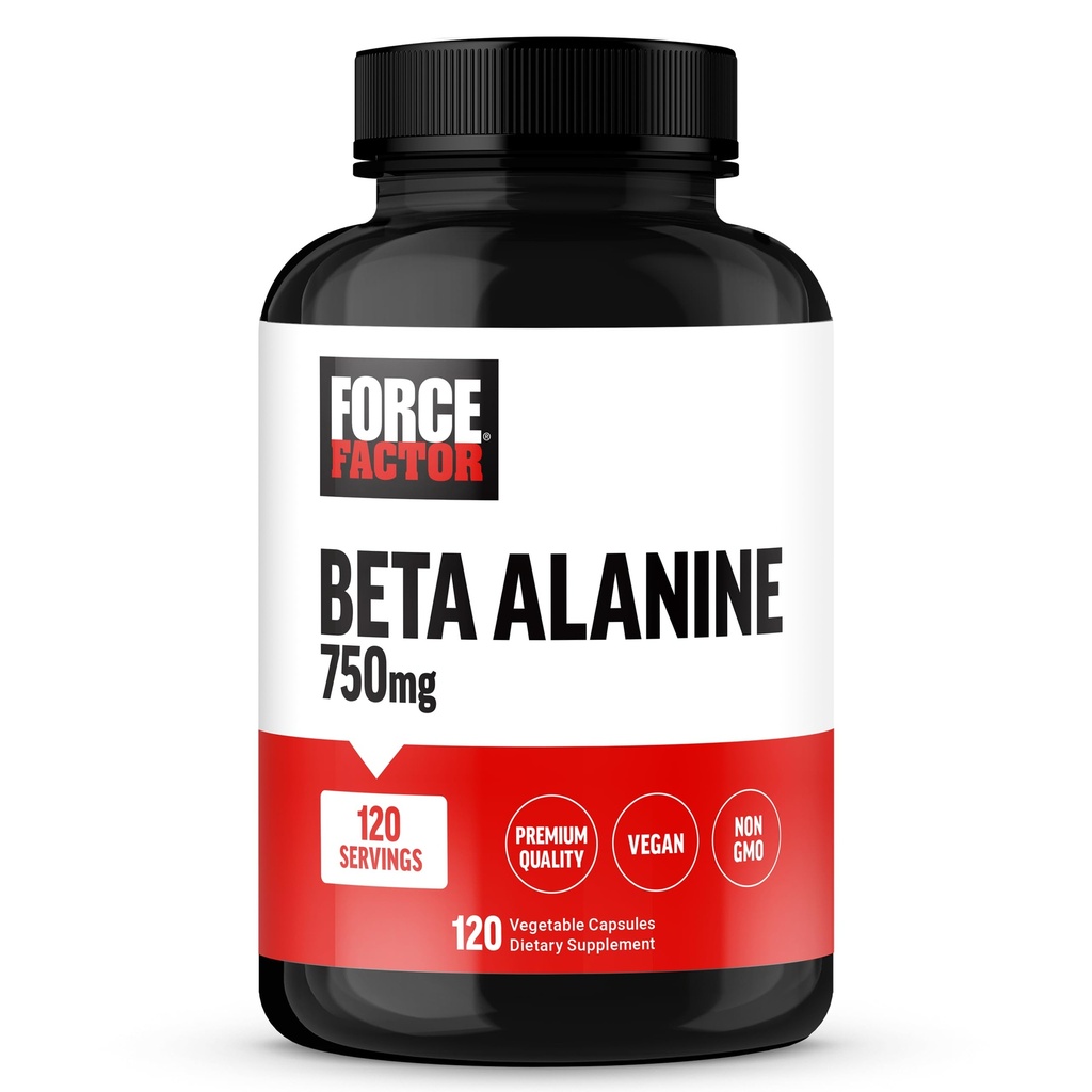 Kuvvet Faktörü Beta Alanine Capsules, Beta-Alanine Endurance Supplement to Boost Performance & Reduce Fatigue, Klinik Dose, Premium Quality, Vegan, Non-GMO, 120 Capsules