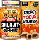 Saf Himalaya Shilajit Gummies - Yüksek Potency Gold Gradewear - Enerji Boost ve Ashwagandha ve Shatavari ile Kadınlar için Destek - 120 Gummy - Peach & Mango