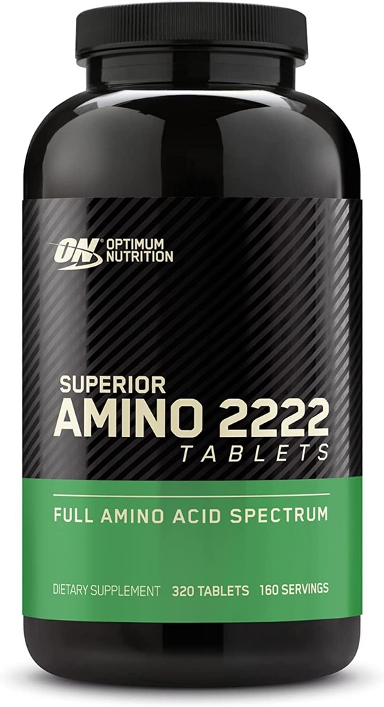 Optimum Beslenme Amino 2222 Tabletler, Tamam Essential Amino Asitler, EAAs, 320 Count