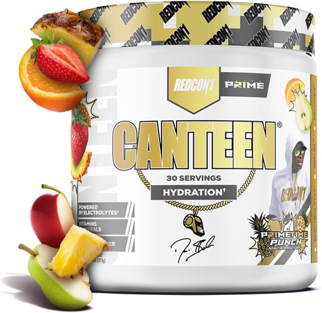 REDCON1 Post Workout Recovery Toz - Koç Prime Canteen - Alfation Toz Electrolytes, Vitamins & Coconut Water - Prime Time Punch (30 hizmet)