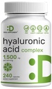 Deal Supplement Hyaluronic Acid Supplements 1.500 mg – 240 Capsules, MSM & Vitamin C – Saf% 95 | Non-GMO + Plant bazlı HA – Sağlıklı Ortaklar, Bones, Connective Tound, & Skin Hydration