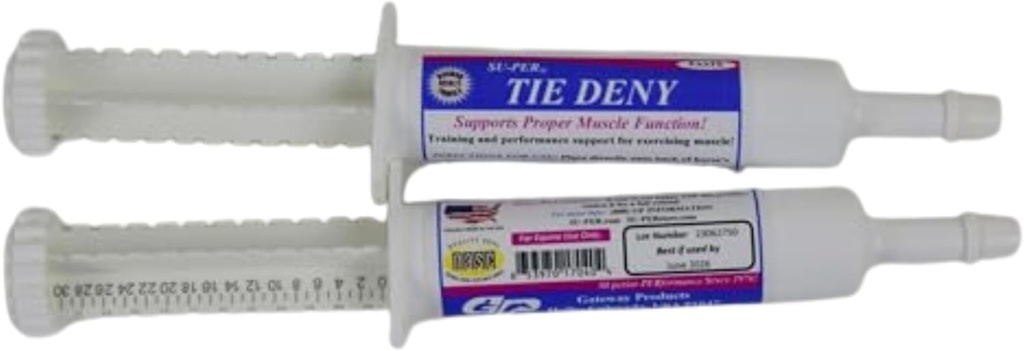 SU-PER Tie Deny Paste for Horses - Energy Supplement for Proper Muscle Function in Performance Horses - Normal Circulation & Oxygen Uptake, Energy Production, Fatigue Delay - 30CC, (2 Pack)