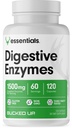 Bucked Up Digestive Enzymes (1500 mg), Essentials (60 Hizmet, 120 Capsules)